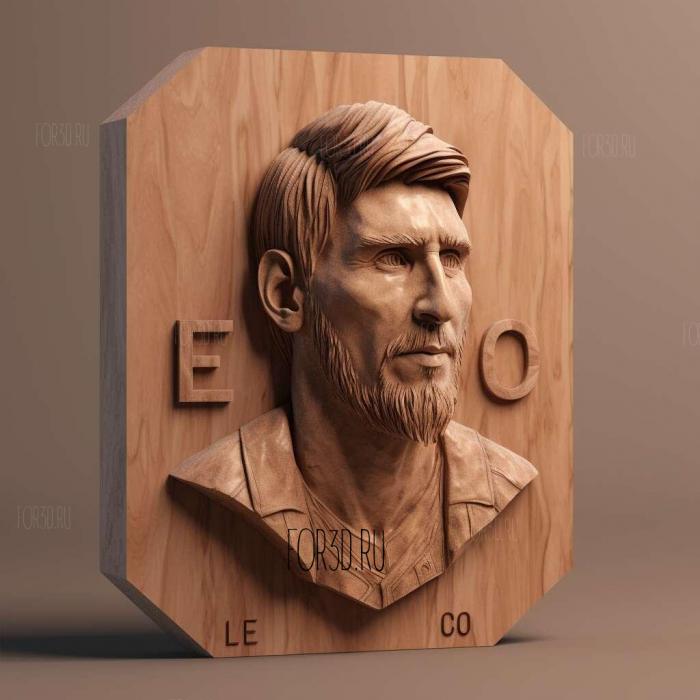 Leo Messi 4 stl model for CNC